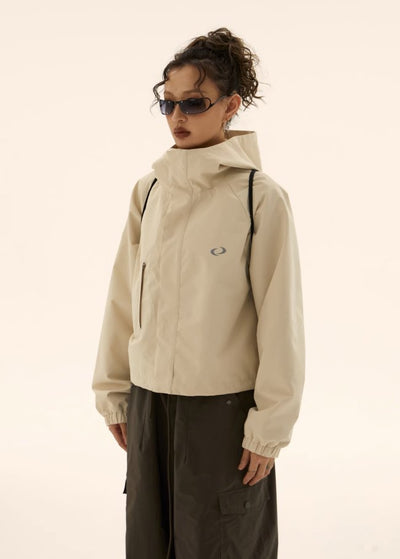 Outdoor Small Hooded Waterproof Short Jacket EZE0089