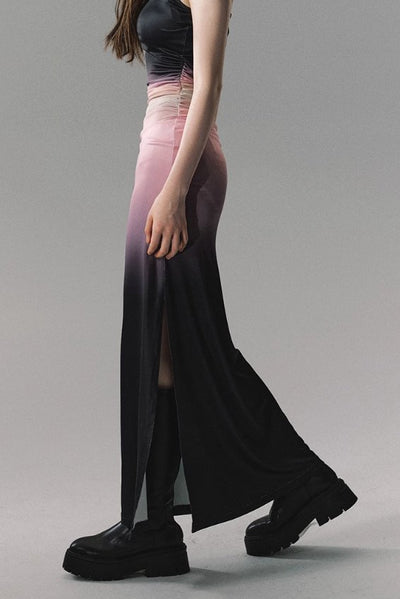 Niche Romantic Oil Painting Style Suspender Dress OAK0021