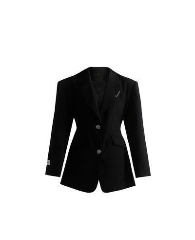 Waist Slim Silhouette Casual Jacket & Pleated Skirt FRA0038