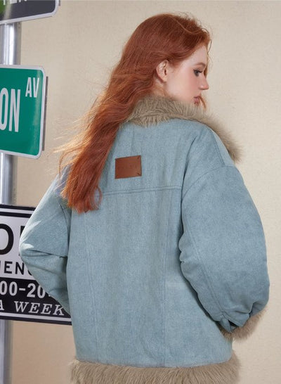American retro cotton denim jacket WOO0031