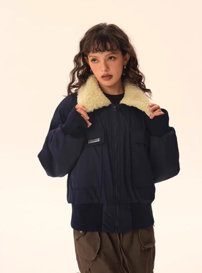 Fur Collar Cotton Zip Casual Jacket EZE0140