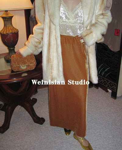 Eco-Fur Shoulderline Middle Length Coat WEI0017