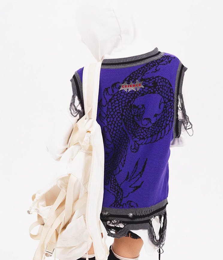 Dragon Knitted Vest CFI0001