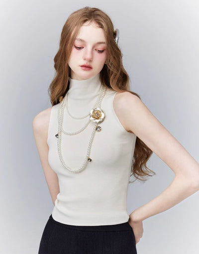 Pearl Jumper Moonlight Small Numerous Layered Necklaces FRA0083