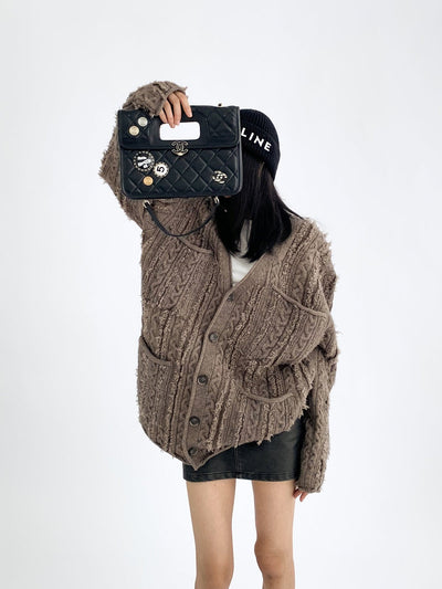 Loose and Versatile Woolen Sweater Cardigan ACE0007