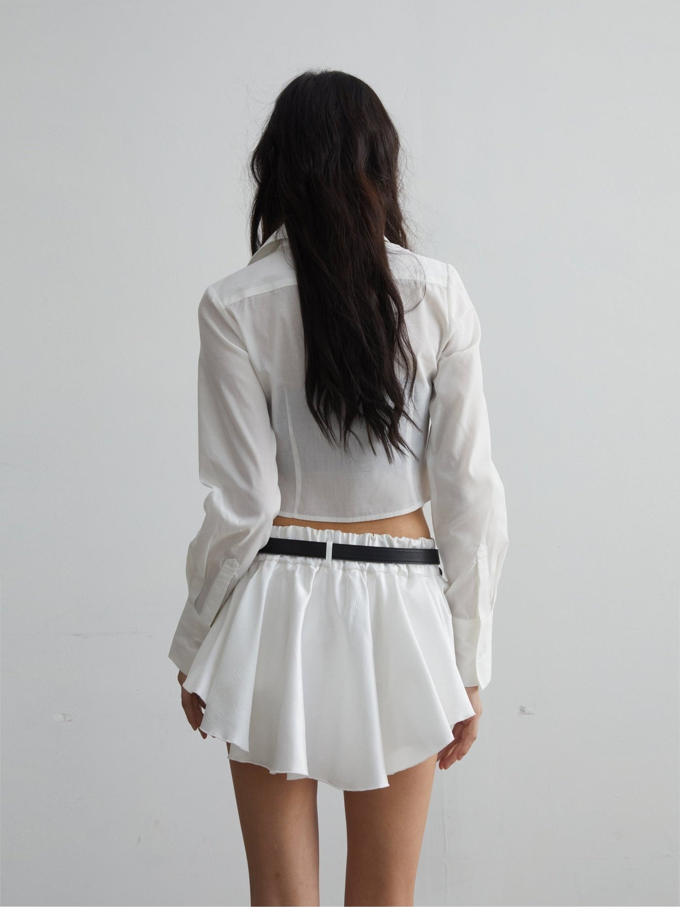 White Cotton Short Shirt JNY0062