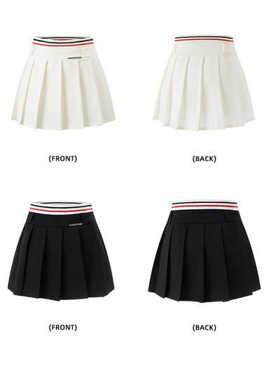 Front-Zip Crooped Jacket, Cropped Tank Top and Pleated Mini Skirt VVO0020