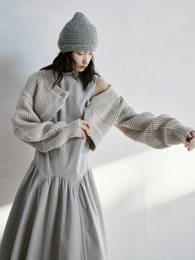 needle knit wool knit hat FUS0020