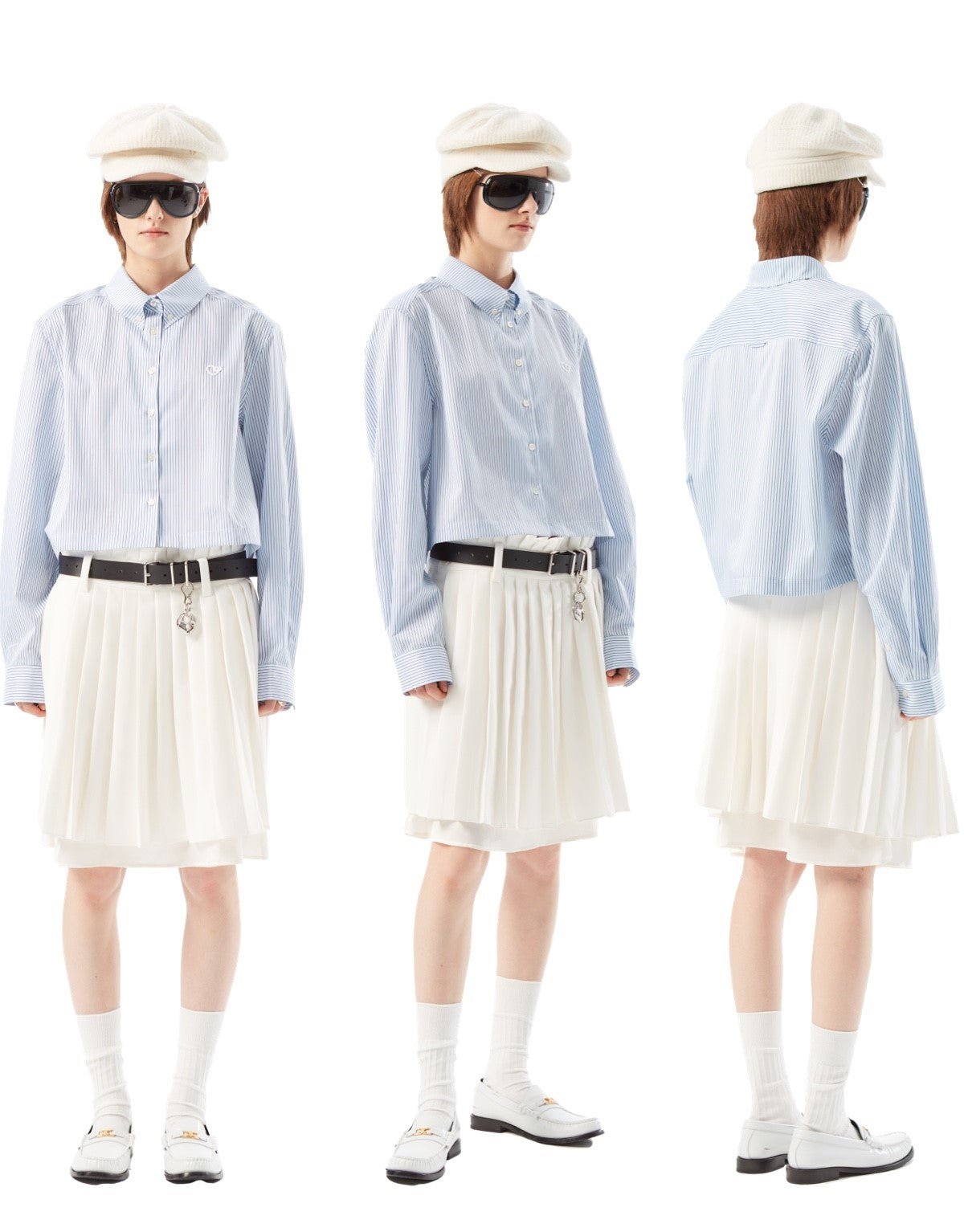 Double-layer Pleated Skirt AOA0014