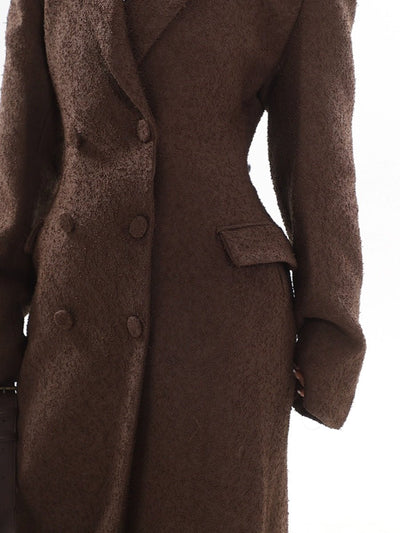 waist design long coat UNC0039
