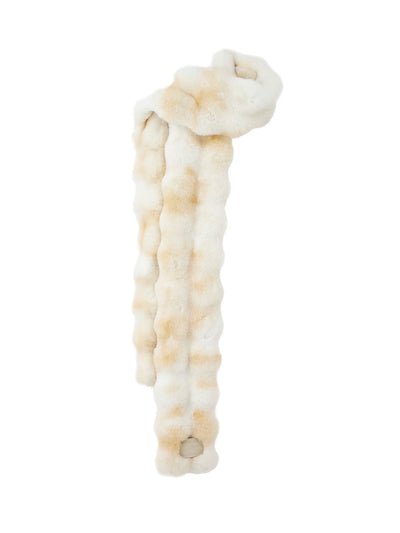 Softly rounded eco-fur scarf OFA0092