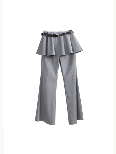 Wide Straight Pant with Skirt JNY0075