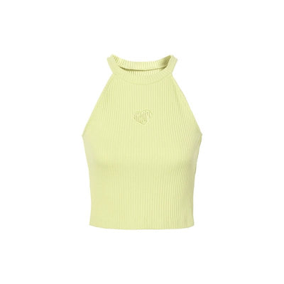 Crochet pastel short cardigan and halter-neck sleeveless top LAC0149