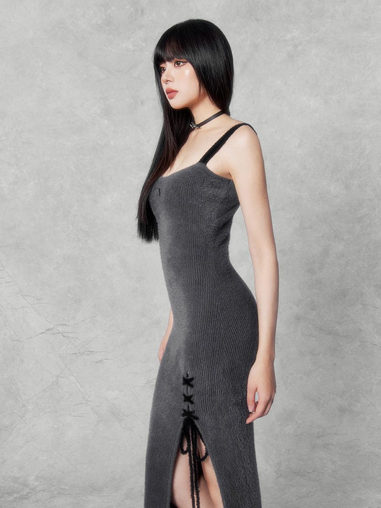 Side Slit Design Mink Camisole Long Dress VOC0155