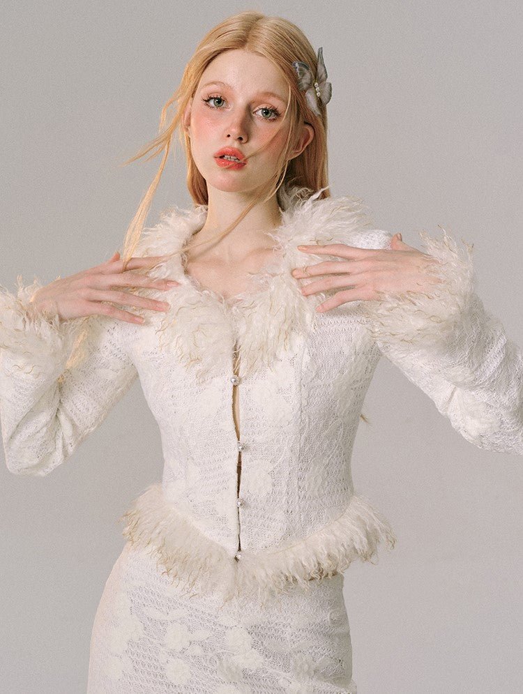 White Lace Jacket/Skirt GRO0025