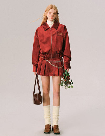 Red Christmas Velvet Jacket/Skirt GRO0027