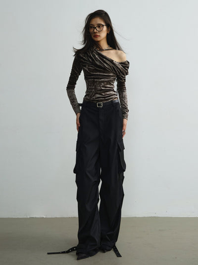 Dark Three-dimensional Pocket Suit Trousers JNY0108