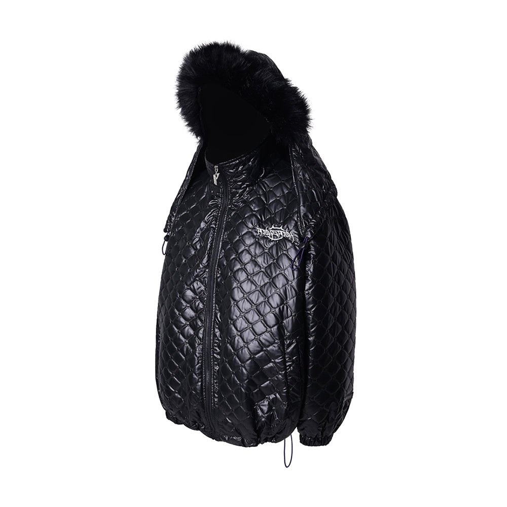 Removable fur hooded zip jacket PIN0056