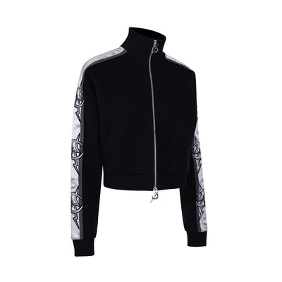 Electric Moon Design High Neck Sporty Zip Jacket PIN0068