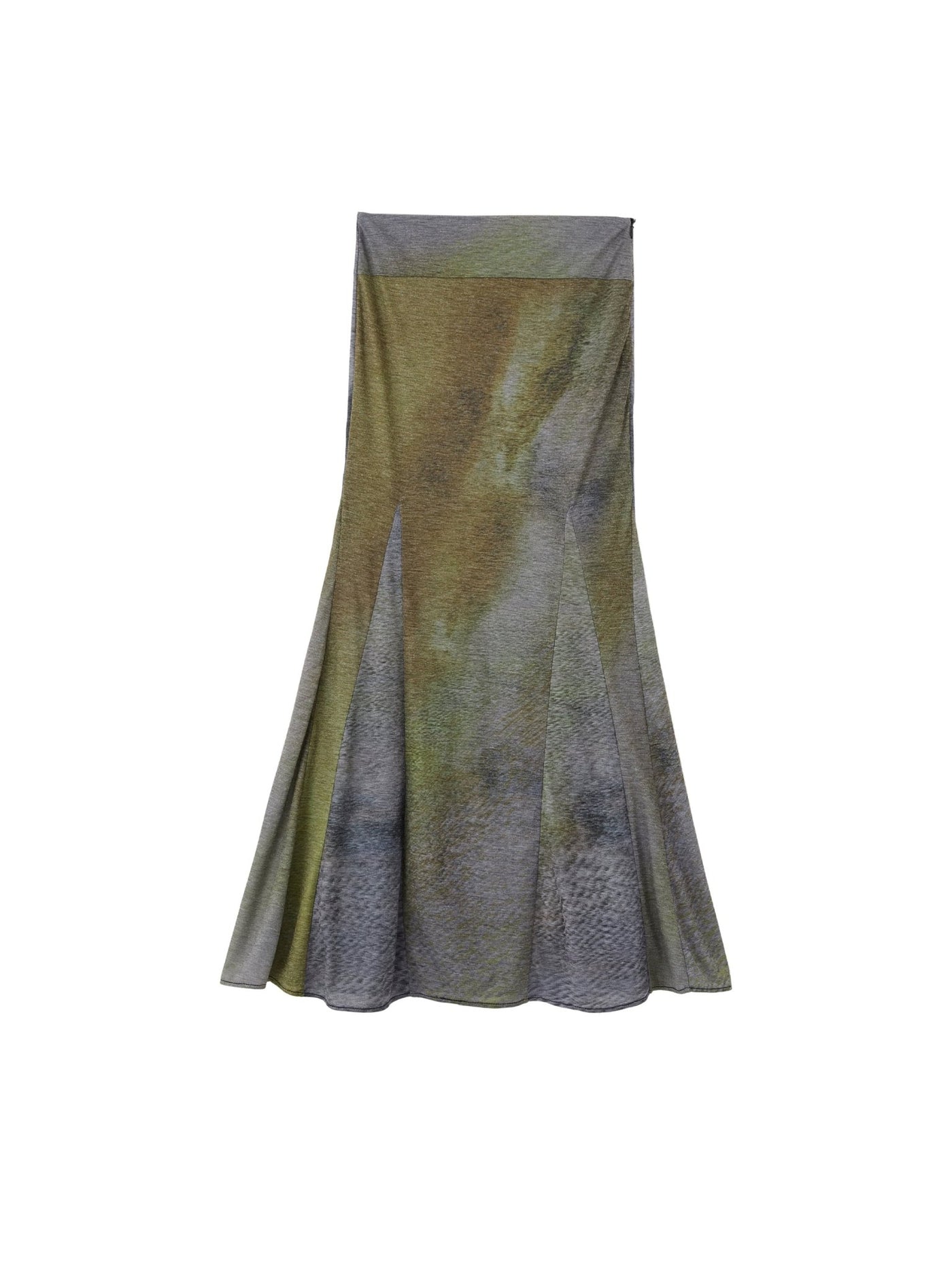 2-way neck gradient color tight top & mermaid skirt OFA0062